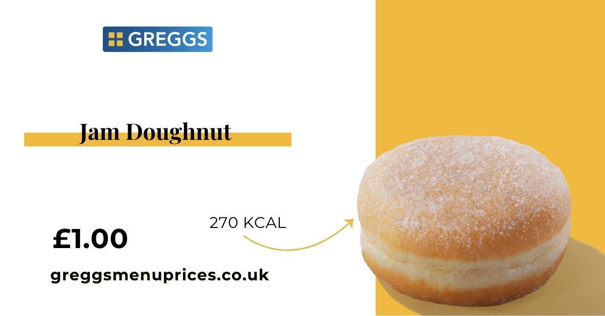 Greggs Jam Doughnut Price and Calories 2024