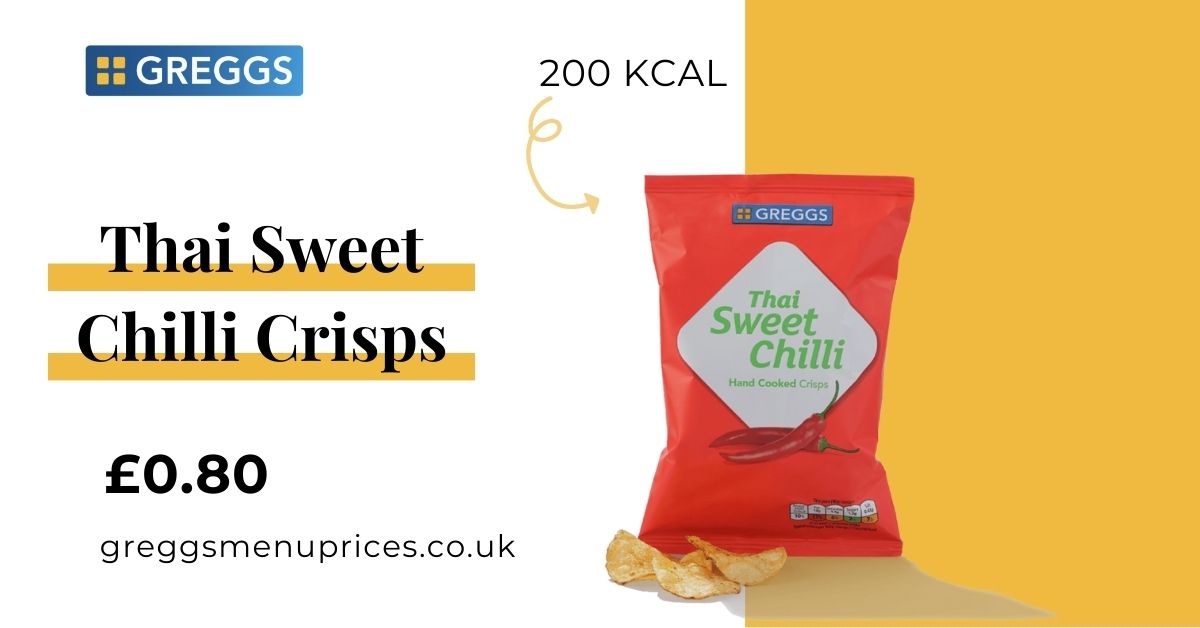 Greggs Thai Sweet Chilli Crisps Price and Calories